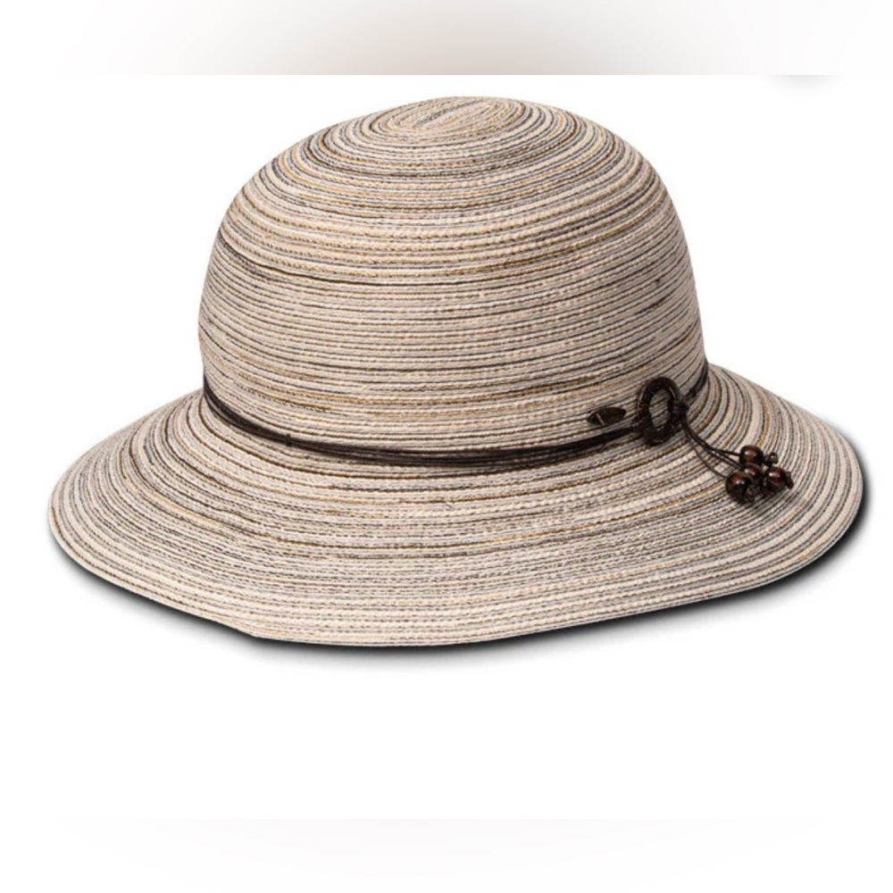 Kooringal Sophia Beige Sun Hat with Brown Accent - Women's  UPF 50